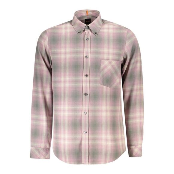 Hugo Boss Pink Cotton Men Men's Shirt